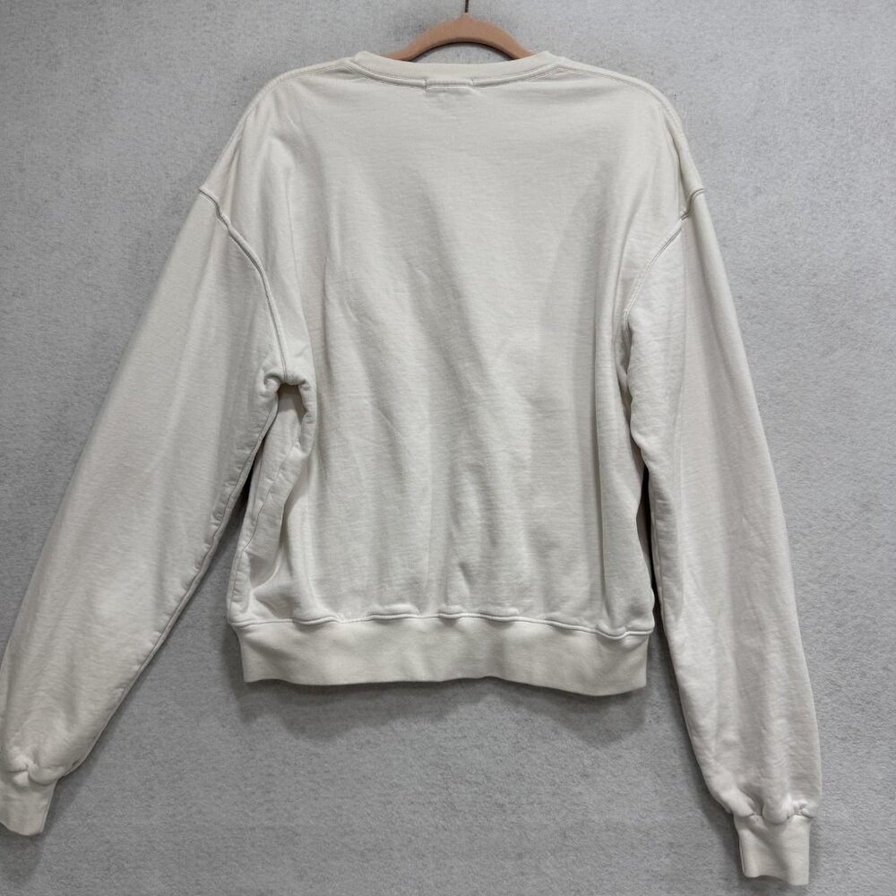 Good American Sweatshirt Womens 2 White Good Mama Graphic Crewneck Pullover - Picture 8 of 12